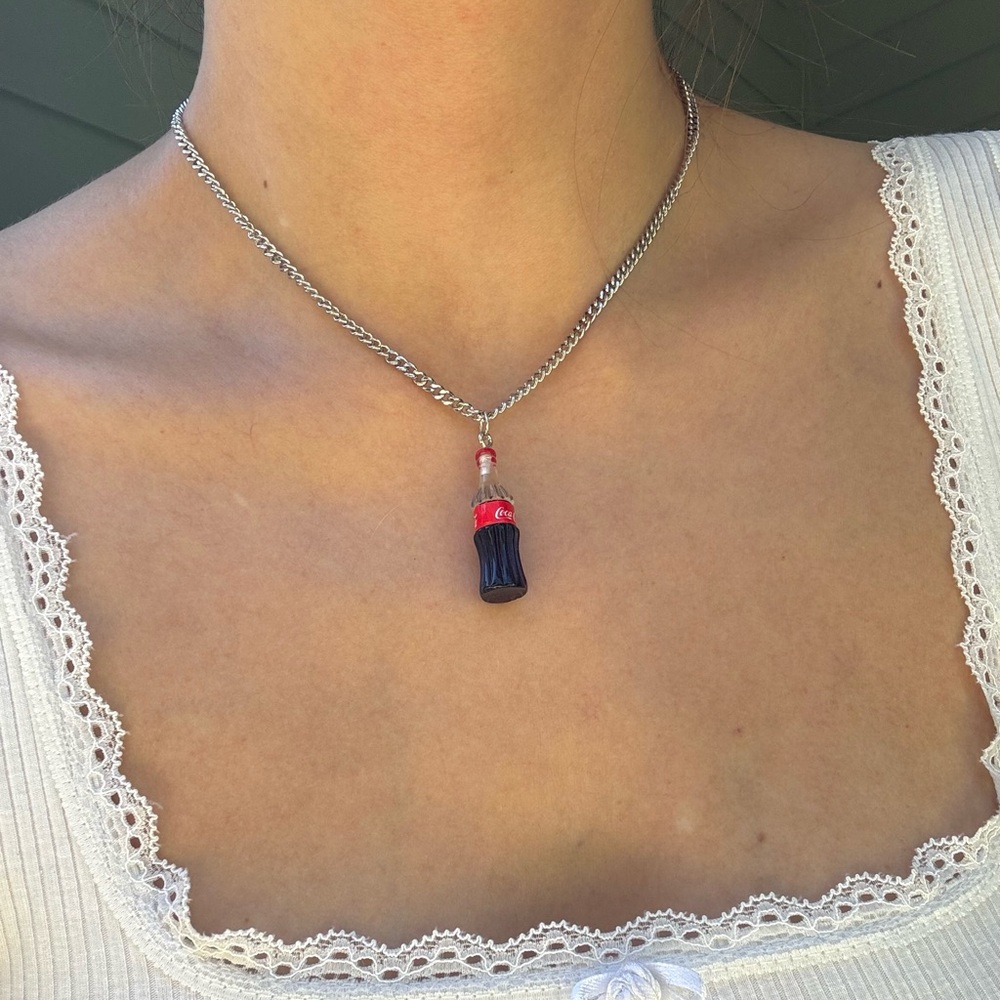 Handmade coke bottle necklace